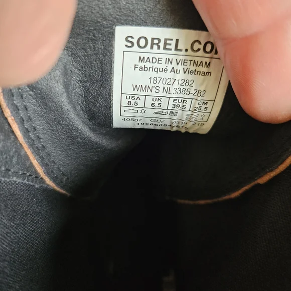 Sorel Cate Lace Up 8.5 Brown Heeled Leather Boots Excellent Condition - Picture 8 of 8